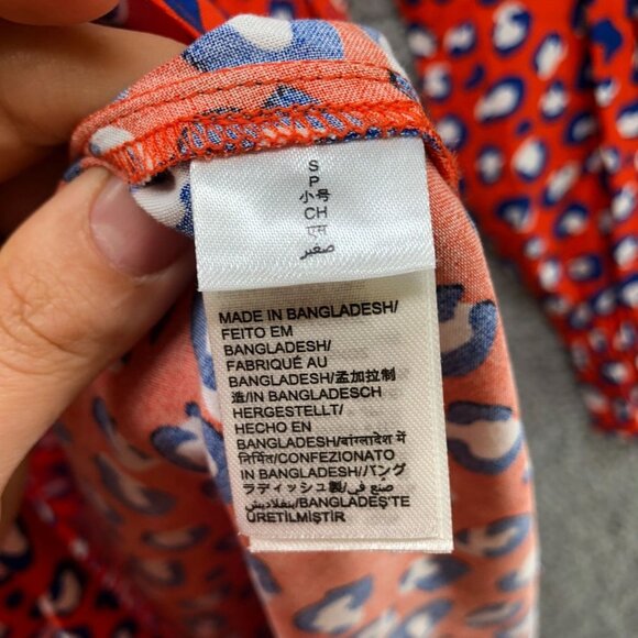 NWT Graceatwood The Drop Long Sleeve Midi Dress Sz S Red Leopard Print V-Neck - Picture 8 of 12